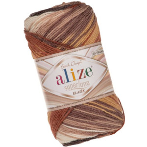 Włóczka Alize Superlana Klasik Batik - 3380 z Wełną