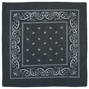Bandamka Bandana Chusta 55x55 Cm Oliwkowo-czarna