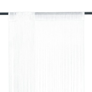 Zasłony sznurkowe 2 sztuki 100x250cm białe