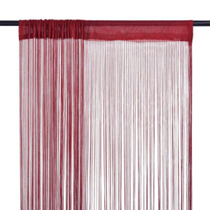 Zasłony sznurkowe 2 sztuki 140x250cm burgundowe