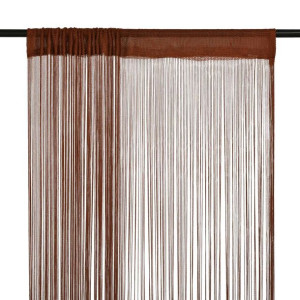 Zasłony sznurkowe 2 sztuki 100x250cm brązowe