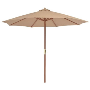 Parasol ogrodowy drewniany 300x250cm taupe