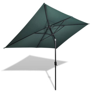 Parasol ogrodowy prostokąt stalowy zielony 200x300cm