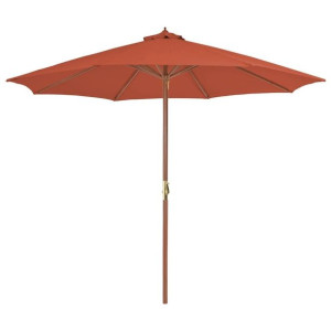 Parasol ogrodowy drewniany 300x250cm terakota