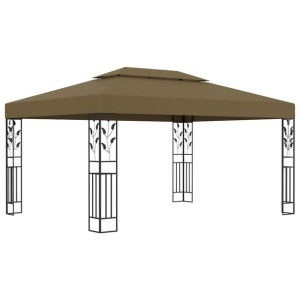 Altana z podwójnym dachem 3x4m taupe 180 g/m²