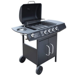 Grill gazowy ze strefą gotowania 4+1 kolor czarny