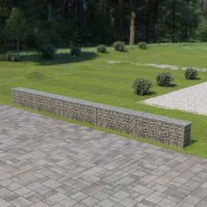 Ściana gabionowa z pokrywami stalowa 600x30x50cm