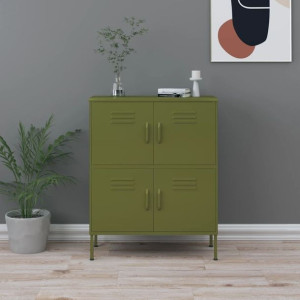 Szafka oliwkowozielona 80x35x101cm stalowa