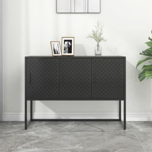 Szafka boczna czarna 105x35x75cm stal