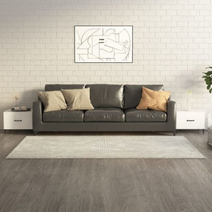 Stoliki kawowe metalowe nogi 2 szt. białe 50x50x40cm