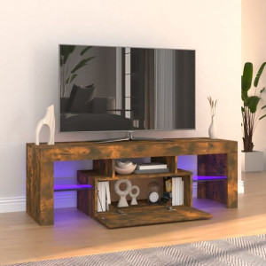 Szafka RTV z LED przydymiony dąb 120x35x40cm