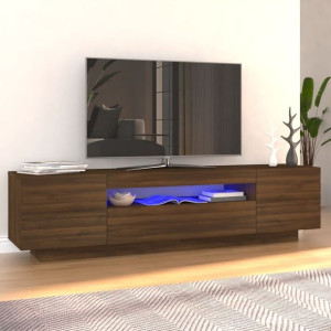 Szafka RTV z LED brązowy dąb 160x35x40cm
