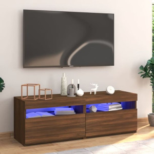 Szafka RTV z LED brązowy dąb 120x35x40cm