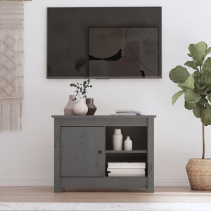 Szafka RTV szara 70x36.5x52cm lite drewno sosnowe