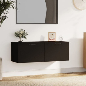 Szafka wisząca czarna 100x36.5x35cm płyta wiórowa