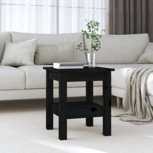 Stolik kawowy czarny 35x35x40cm drewno sosnowe