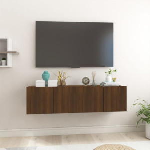Szafki RTV wiszące brązowy dąb 2 szt. 60x30x30cm