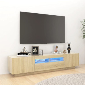 Szafka RTV z oświetleniem LED sonoma 180x35x40cm
