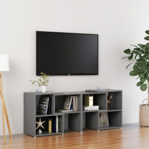 Szafka RTV szara 104x30x52cm płyta wiórowa