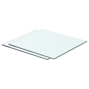 Półki 2 szt. panel z bezbarwnego szkła 40x30cm