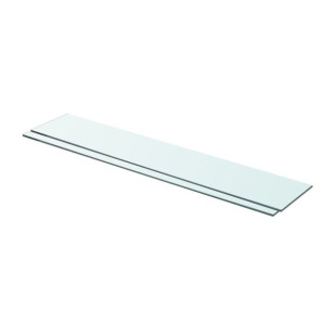Półki 2 szt. panel z bezbarwnego szkła 80x15cm