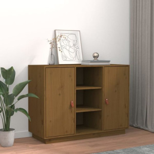 Komoda miodowy brąz 100x40x75cm lite drewno sosnowe