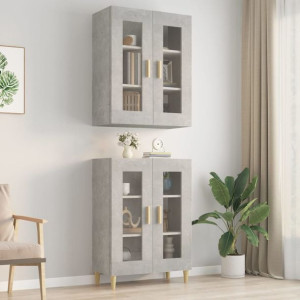 Szafka wisząca szary beton 69.5x34x90cm płyta wiórowa