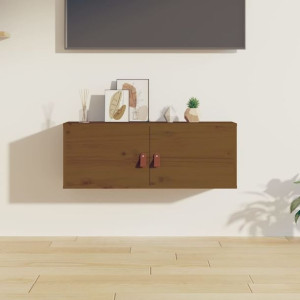Szafka wisząca brąz 80x30x30cm drewno sosnowe