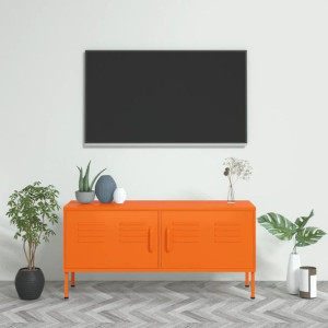 Szafka RTV pomarańczowa 105x35x50cm stalowa