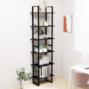 Regały magazynowe 2 szt. czarne 60x30x210cm płyta wiórowa