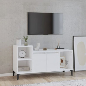 Szafka RTV połysk biała 100x35x55cm płyta wiórowa