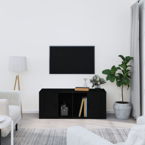 Szafka RTV czarna 100x35x40cm płyta wiórowa