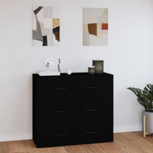 Szafka czarna 80x33x70cm płyta wiórowa