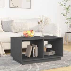 Stolik kawowy szary 80x50x40cm drewno sosnowe