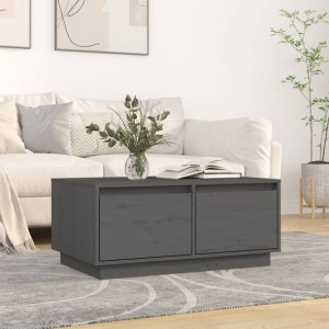 Stolik kawowy szary 80x50x35cm drewno sosnowe