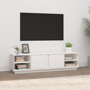 Szafka RTV biała 156x40x40cm drewno sosnowe