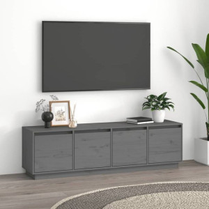 Szafka RTV szara 156x37x45cm drewno sosnowe