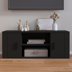 Szafka RTV czarna 100x35x40cm płyta wiórowa
