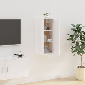 Szafka RTV wisząca biała 40x34.5x80cm