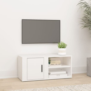 Szafka RTV biała 80x31.5x36cm płyta wiórowa