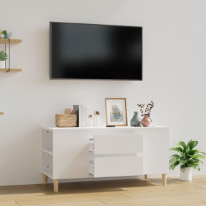 Szafka RTV biała 102x44.5x50cm płyta wiórowa