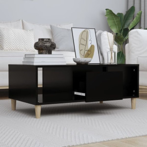 Stolik kawowy czarny 90x50x36.5cm płyta wiórowa