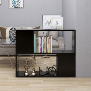 Szafka RTV czarna 80x24x63cm płyta wiórowa