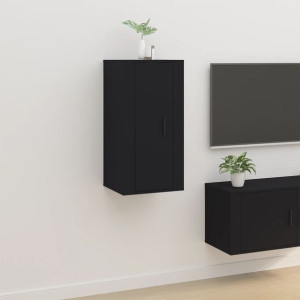 Szafka RTV wisząca czarna 40x34.5x80cm