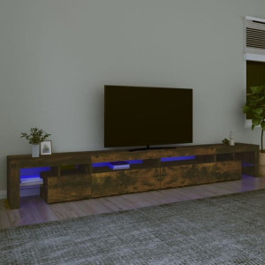 Szafka RTV z LED dymiony dąb 290x36.5x40cm