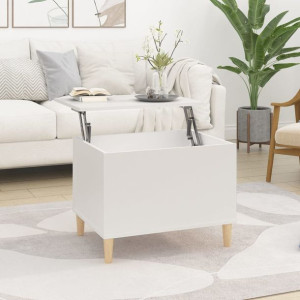 Stolik kawowy biały 60x44.5x45cm płyta wiórowa
