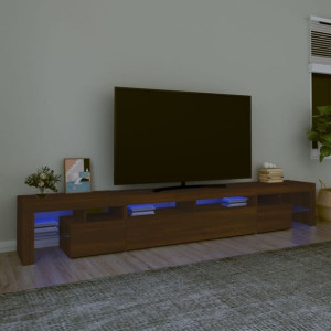 Szafka RTV z LED brązowy dąb 260x36.5x40cm