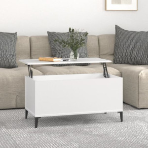 Stolik kawowy biały 90x44.5x45cm płyta wiórowa