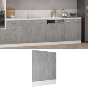 Panel do zabudowy zmywarki szary beton 59.5x3x67cm