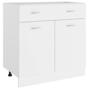 Szafka z szufladą biała 80x46x81.5cm płyta wiórowa
